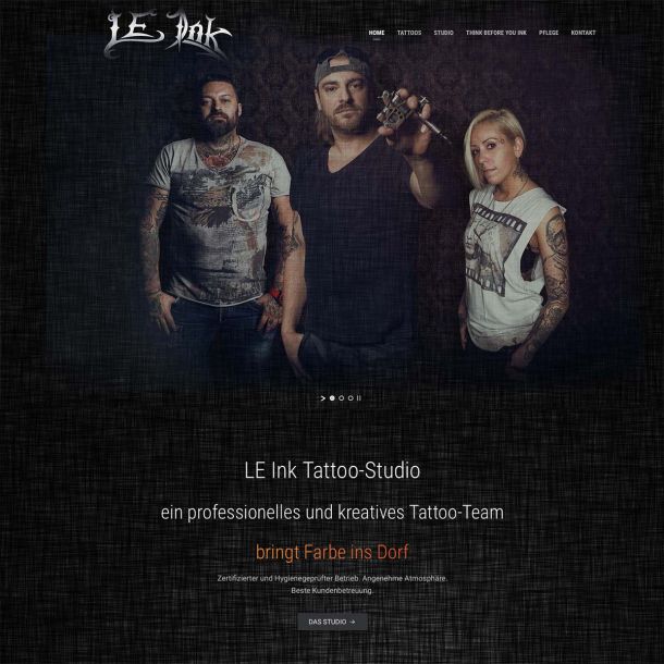 Website für LE Ink Tattoo Studio