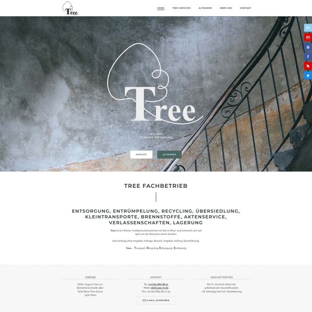 Website für Tree-Pool aus Wien