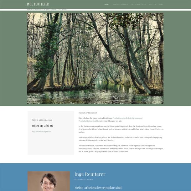 Website für Frau Mag. Inge Reutterer aus Wien