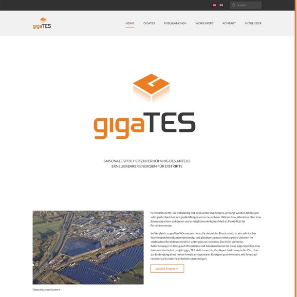 Website für gigaTES